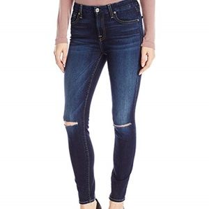 7 For All Mankind Ankle Skinny Jean w/Knee Slits